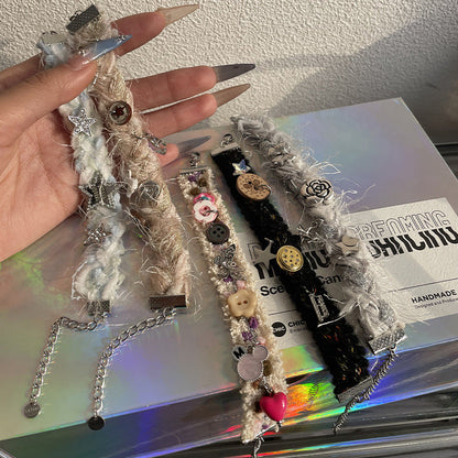 XINGX Bow Love Button Stitching Bracelet