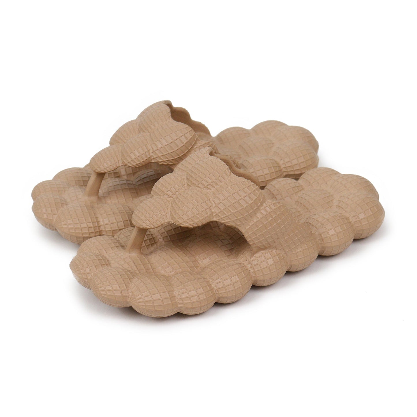 Thick-Soled Litchi Flip-Flops