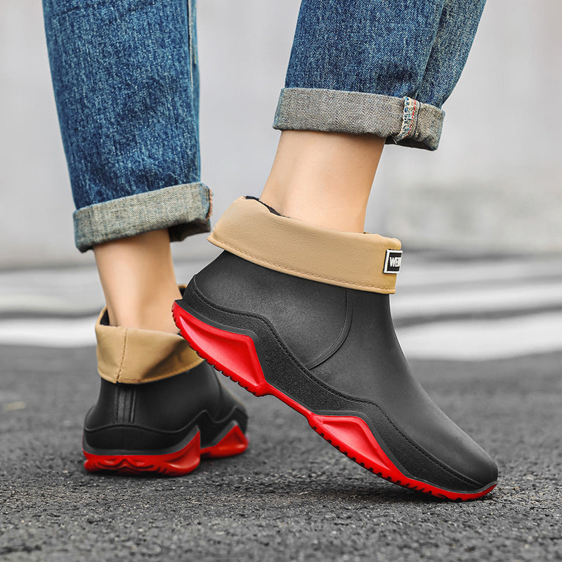 Men's Short Tube Waterproof Rain Boots