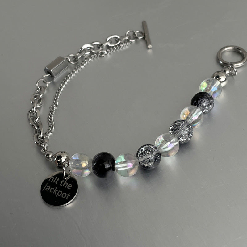 Round Card Burst Beads Bracelet