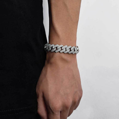 15mm Rhombus Cuban Bracelet