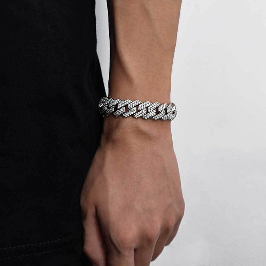 15mm Rhombus Cuban Bracelet