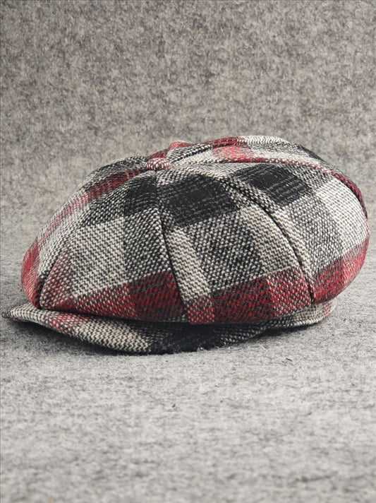European American Style Pattern Octagonal Cap