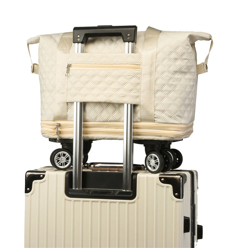 Rhombus Travel Bag: Lightweight, Large Capacity with Dry/Wet Separation