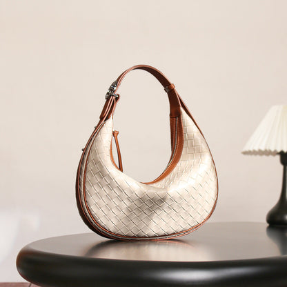 Design Niche Genuine Leather Bag Women's Woven