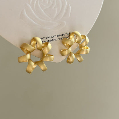 Twist Flower Hollow Stars Stud Earrings