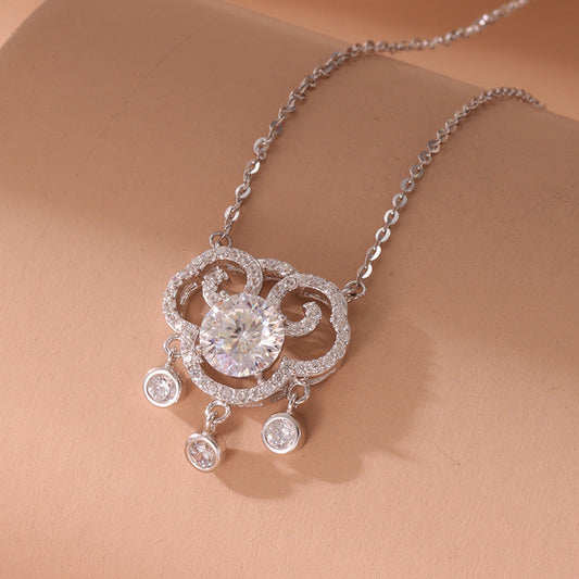Year of Birth S925 Silver Xiangyun Lock Necklace