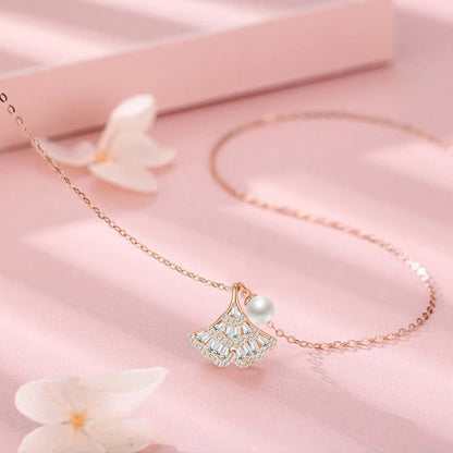 S925 Ginkgo Leaf Sterling Silver Necklace