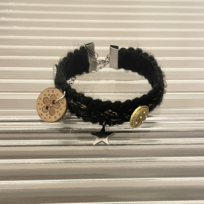 XINGX Bow Love Button Stitching Bracelet