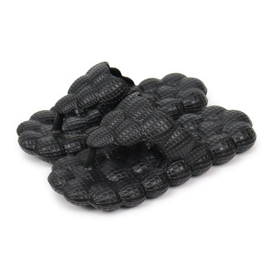 Thick-Soled Litchi Flip-Flops