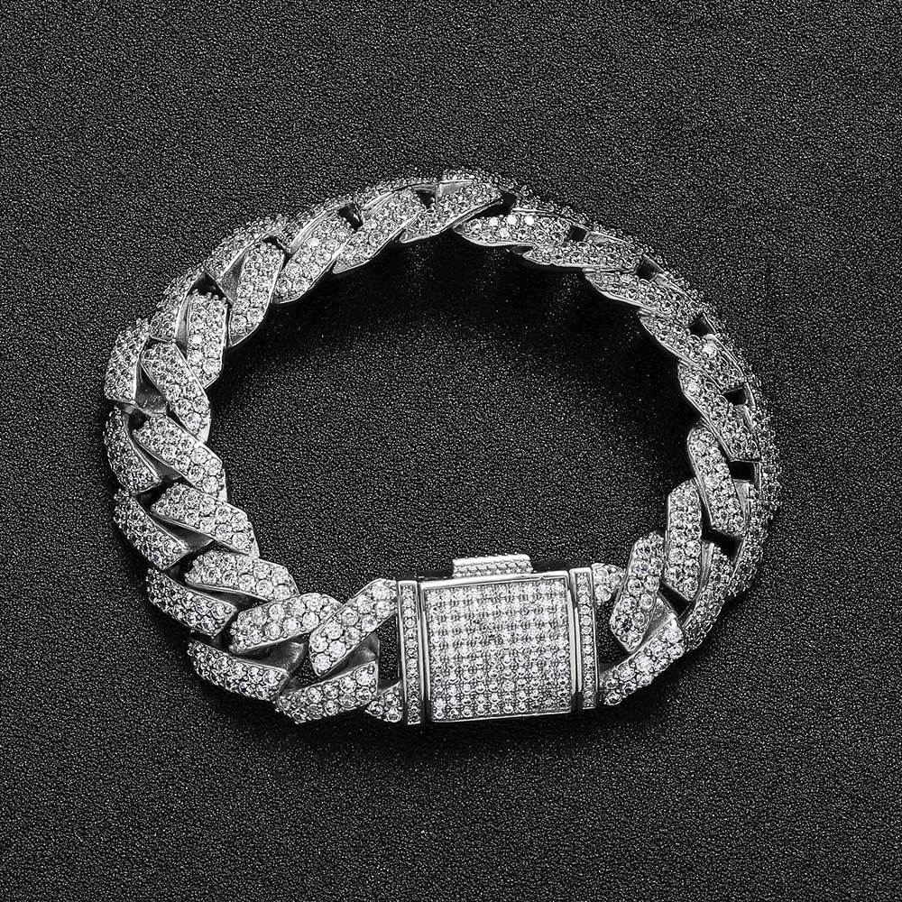 15mm Rhombus Cuban Bracelet