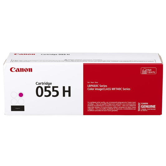 New, Pre-Owned - Canon 055H High-Yield Magenta Laser Toner Cartridge, 3018C001