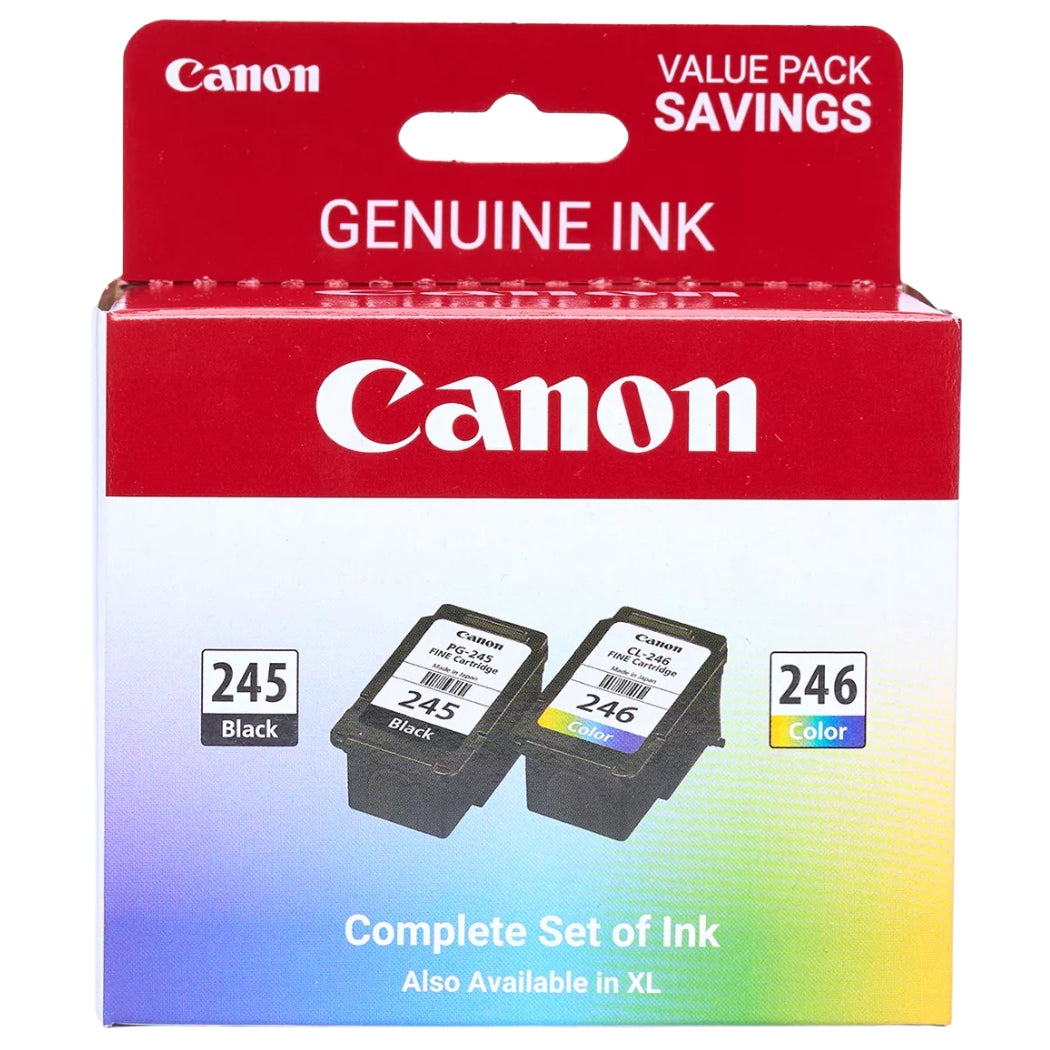 New, Pre-Owned - Canon PG-245 & CL-246 Black & Color Ink Cartridge