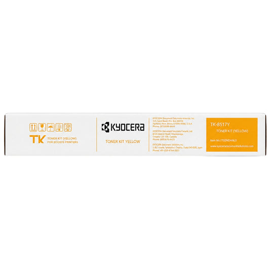 New, Pre-Owned - Kyocera TK-8517Y Standard Yield Yellow Toner Cartridge, TK8517Y