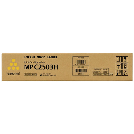 New, Pre-Owned - Ricoh MP C2503 Standard Yield YellowToner Cartridge, 841919