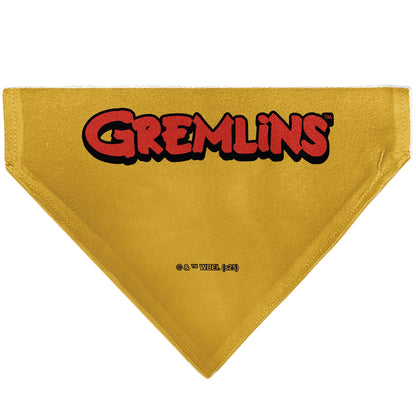 Pet Bandana - Stripe 84 Face and GREMLINS Title Logo