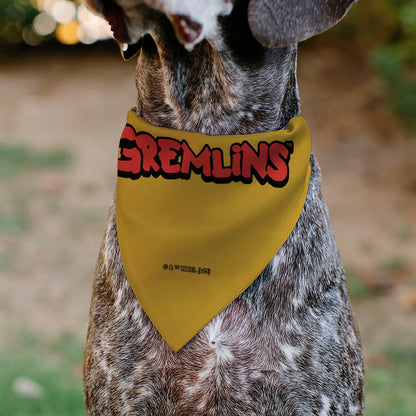 Pet Bandana - Stripe 84 Face and GREMLINS Title Logo