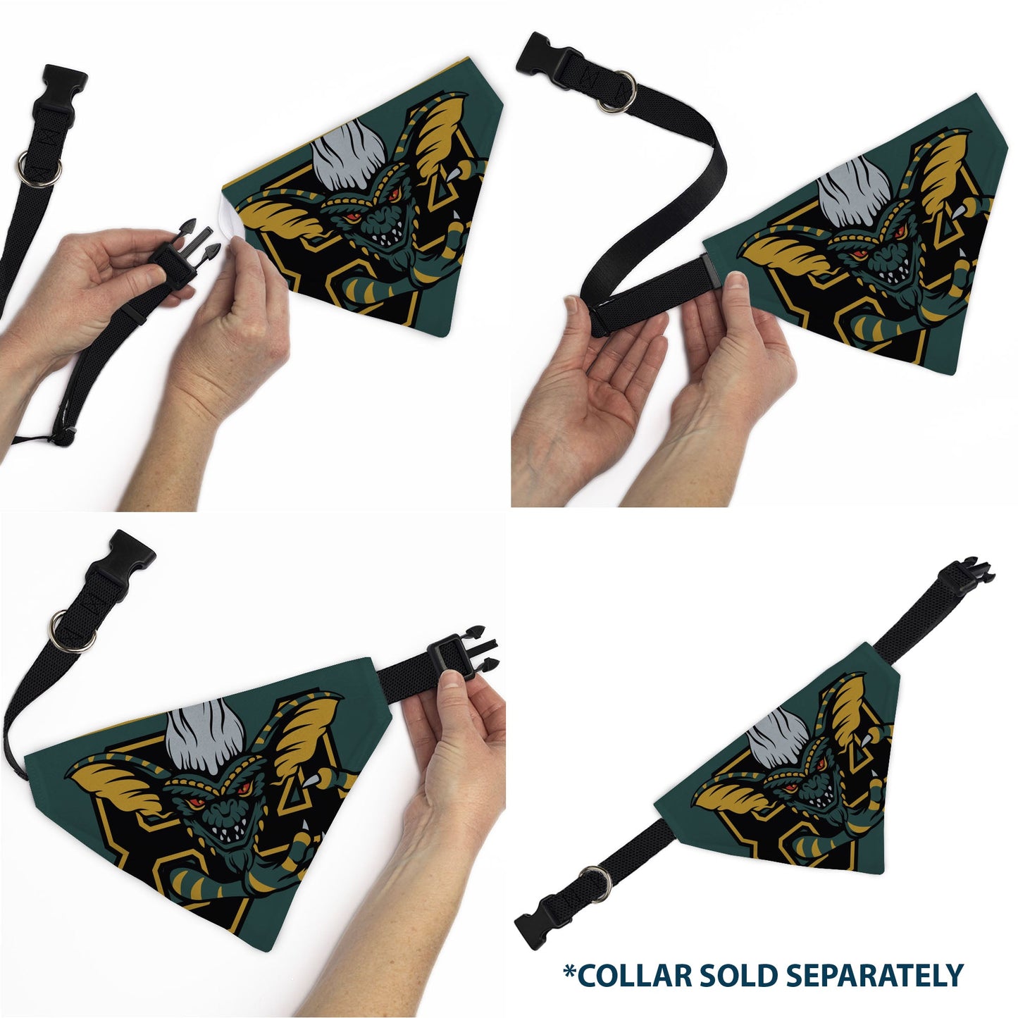 Pet Bandana - Stripe 84 Face and GREMLINS Title Logo
