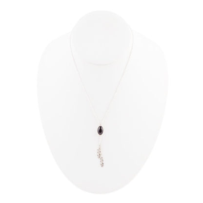 Double Or Nothing Quill Onyx and Sterling Silver Necklace