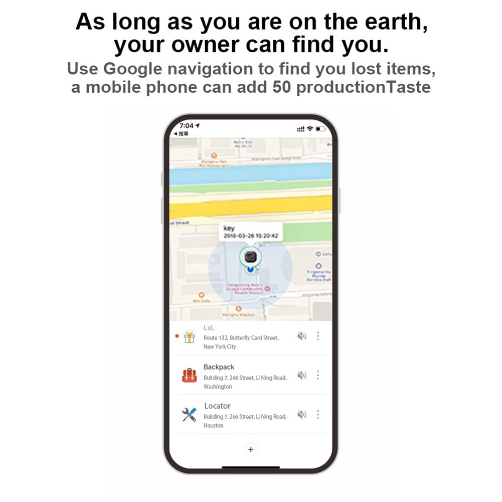 1PC Mini Tracking Device Tag Key Child Finder Pet Tracker Location Bluetooth Tracker Smart Tracker Vehicle Anti-lost GPS Tracker