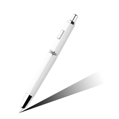 New Piano Black MAJOHN A1 Press Fountain Pen Retractable Extra Fine Nib 0.4mm Metal Ink Pen with Converter for Writing
