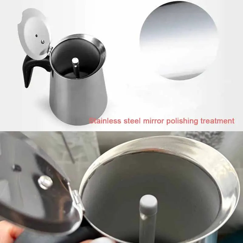 4/6/9 Cups Moka Pot Caffe Machine Espresso Cups Coffee Makers Latte Percolator Stove Top Moka Coffee Maker