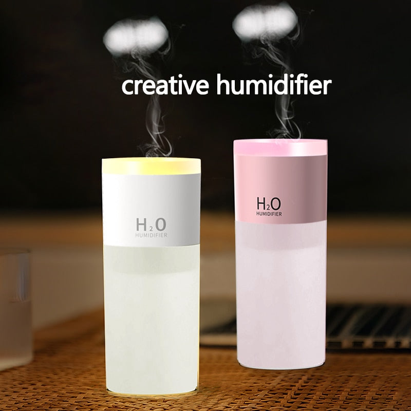 Wireless Rechargeable USB Ultrasonic Essential Oil Diffuser - Air Humidifier, Smoke Ring Atomizer, Aroma Diffuser for Household and Car