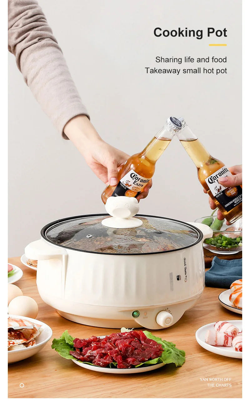 Electric MultiCooker Rice Cooker Multifunctional Frying Flat Pan Non-stick Cookware Multi Hotpot Soup Cooking Kitchen Appliances