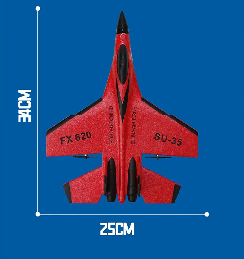 RC SU-35 Fighter Plane: High-Flying 2.4G Radio Control Glider for Kids - Remote Control Foam Aircraft for Adventurous Play