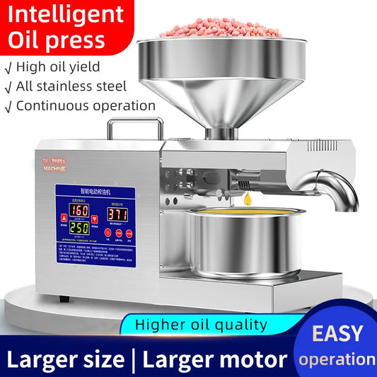 Automatic Cold Press Oil Machine – Sunflower Seeds, Olive, Coconut Oil Extractor & Squeezer