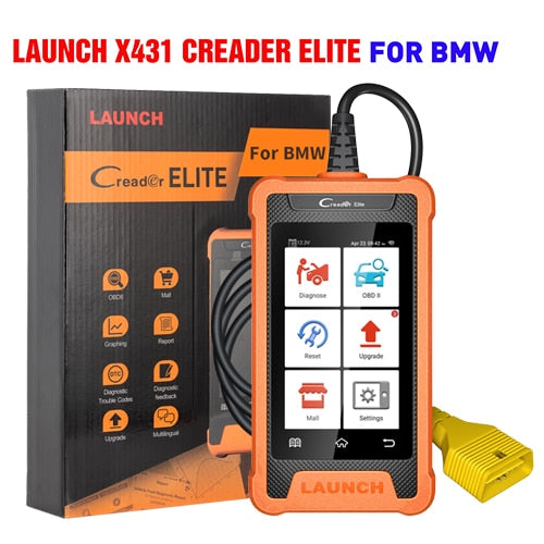 LAUNCH X431 Creader Elite For VAG Professional Full System Diagnostic Tools Online ECU Coding 31+ reset Function OBD2 Scanner