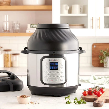 9-in-1 Electric Pressure Cooker and Air Fryer Combo,Pressure Cook,Slow Cook,Air Fry,Roast,Steam,Sauté,Bake,Broil and Keep Warm