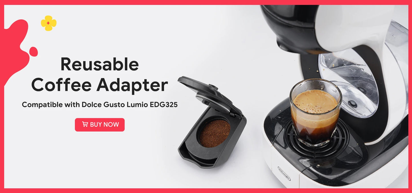 Refillable Reusable Coffee Capsule Adapter for Dolce Gusto Coffee Capsule Convert Compatible with Genio S Piccolo XS Machine