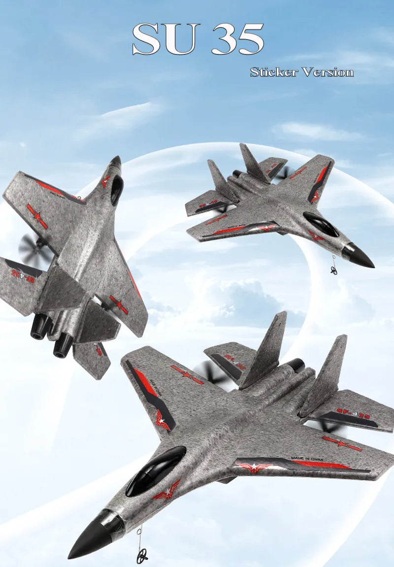 RC SU-35 Fighter Plane: High-Flying 2.4G Radio Control Glider for Kids - Remote Control Foam Aircraft for Adventurous Play