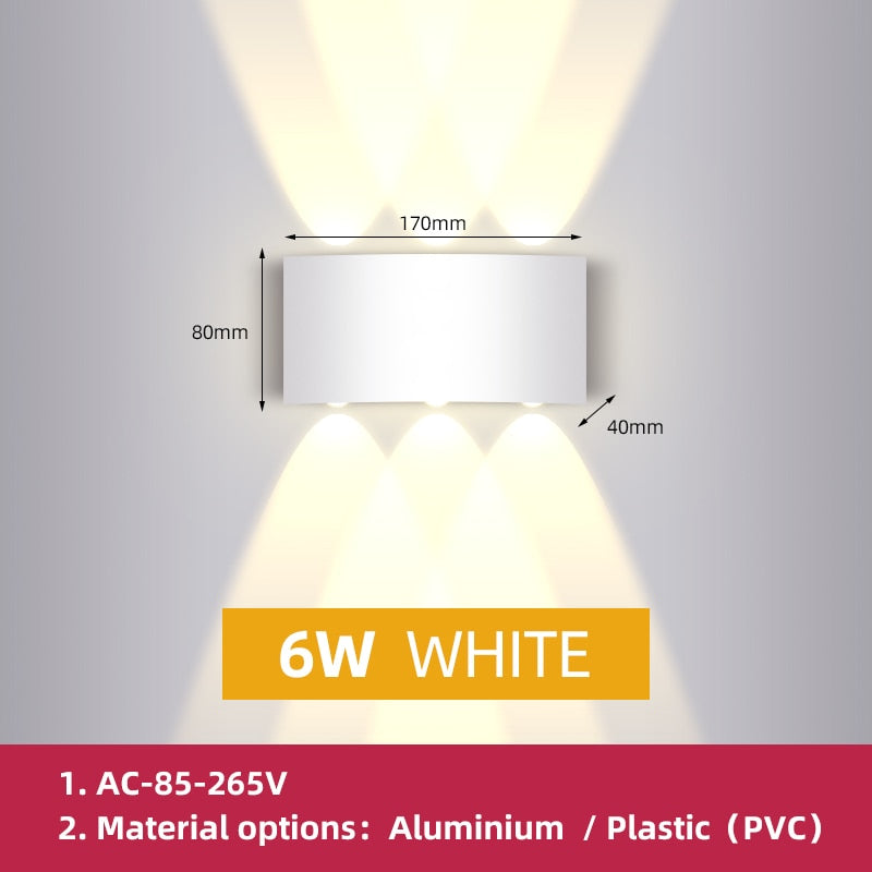 LED Interior Wall Light Sconce - Waterproof External Stairs Lighting for Bedroom, Living Room, Home Decorative Fixture