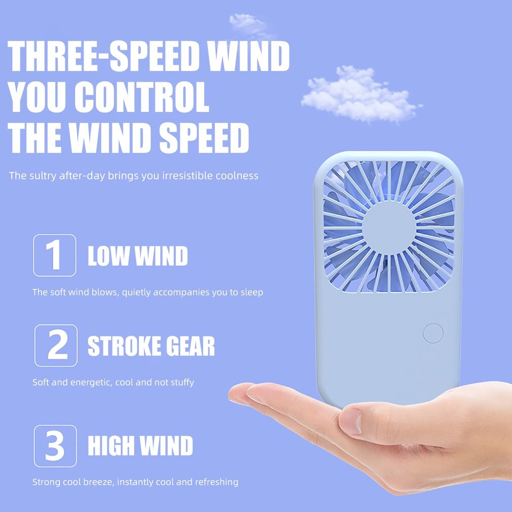 Handheld fan Outdoor portable mini fan Student portable desktop mute USB fan