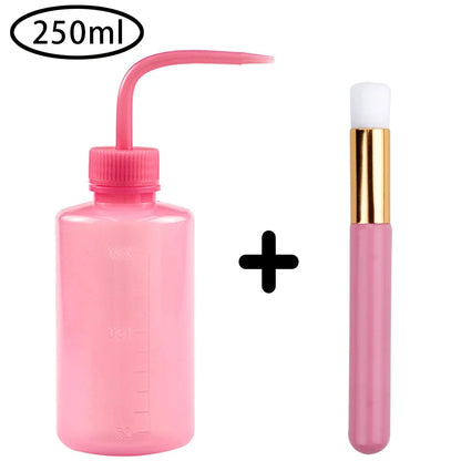 Eyelash Removal Cleaning Kit Eye Lash Clean Brush Washing Bottle Eyebrow Applicator Reusable Microfiber Face Make-up Disc Tools