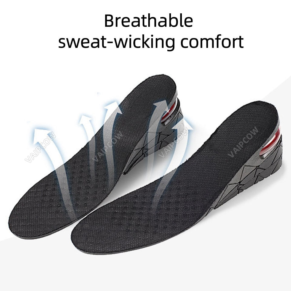 Invisible Height Boosting Insole Kit - Adjustable Shoe Heel Inserts for Up to 3-9cm Extra Elevation - Comfortable Absorbent Foot Pads for Taller Support