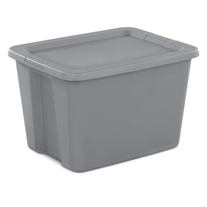 Sterilite 18 Gallon Tote Box Plastic, Gray, Set of 8