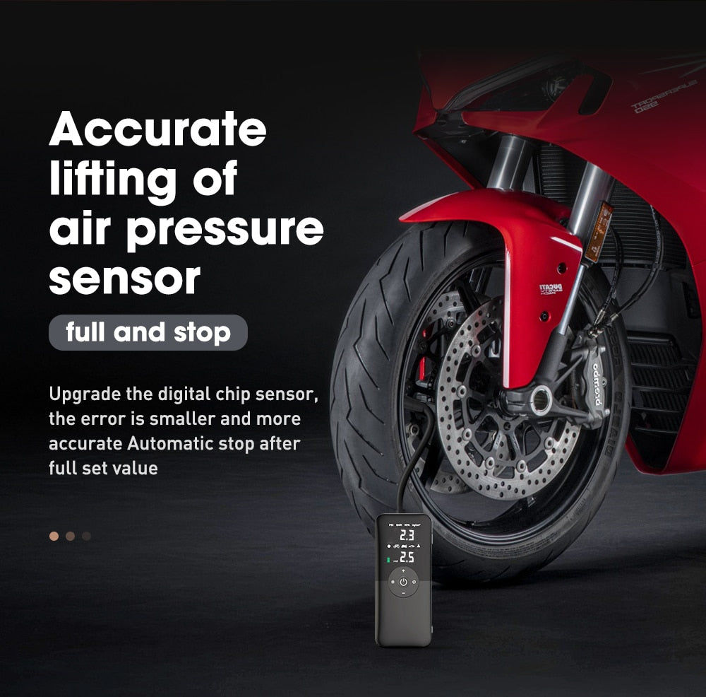 12V Portable Air Compressor: Electric Tire Inflator for Cars, Motorcycles, and Bicycles - Versatile and Convenient
