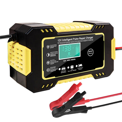 Smart 12V Battery Charger: Full Automatic Digital Display, Power Pulse Repair, Wet/Dry Lead Acid