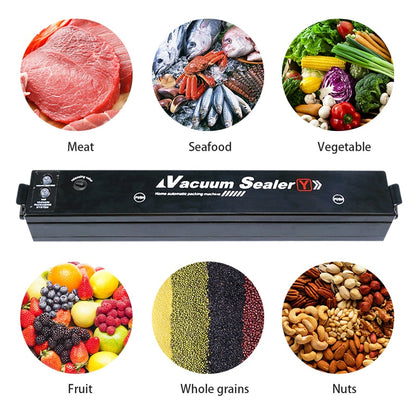 Food Freshness Vacuum Sealer - Household Kitchen Packaging Machine for 110V with 10pcs Storage Bags