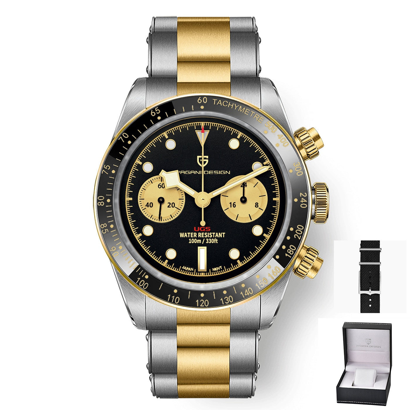Elevate Your Style: Unveiling the 2023 New BB Panda Retro Sport Chronograph Luxury Quartz Watch for Men with Sapphire Mirror and 10Bar Waterproof Design
