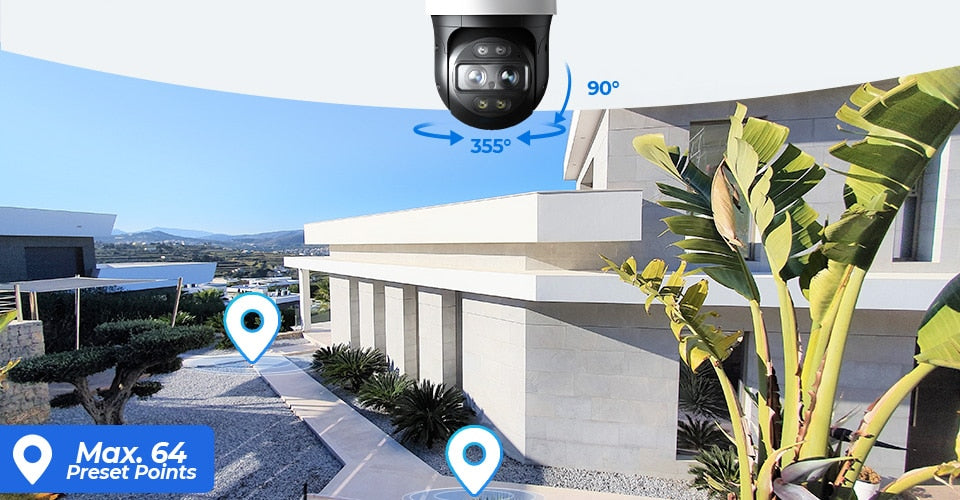 Reolink Trackmix wifi 4K Security Outdoor Camera Dual-Lens Motion Tracking PTZ camera 6X Zoom Animal Car Human Detect IP Camera