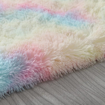 Plush Carpet for Living Room and Bedroom - Soft, Fluffy, and Anti-Slip Floor Rug - Elegant Lounge Decor and Solid Design