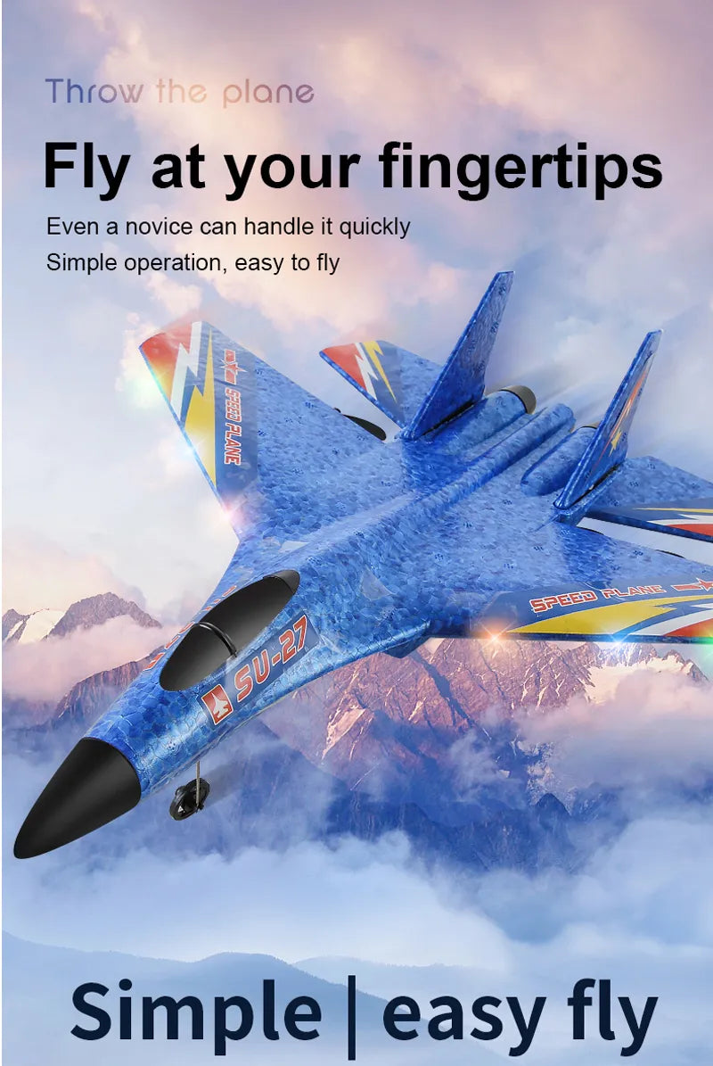 RC SU-35 Fighter Plane: High-Flying 2.4G Radio Control Glider for Kids - Remote Control Foam Aircraft for Adventurous Play