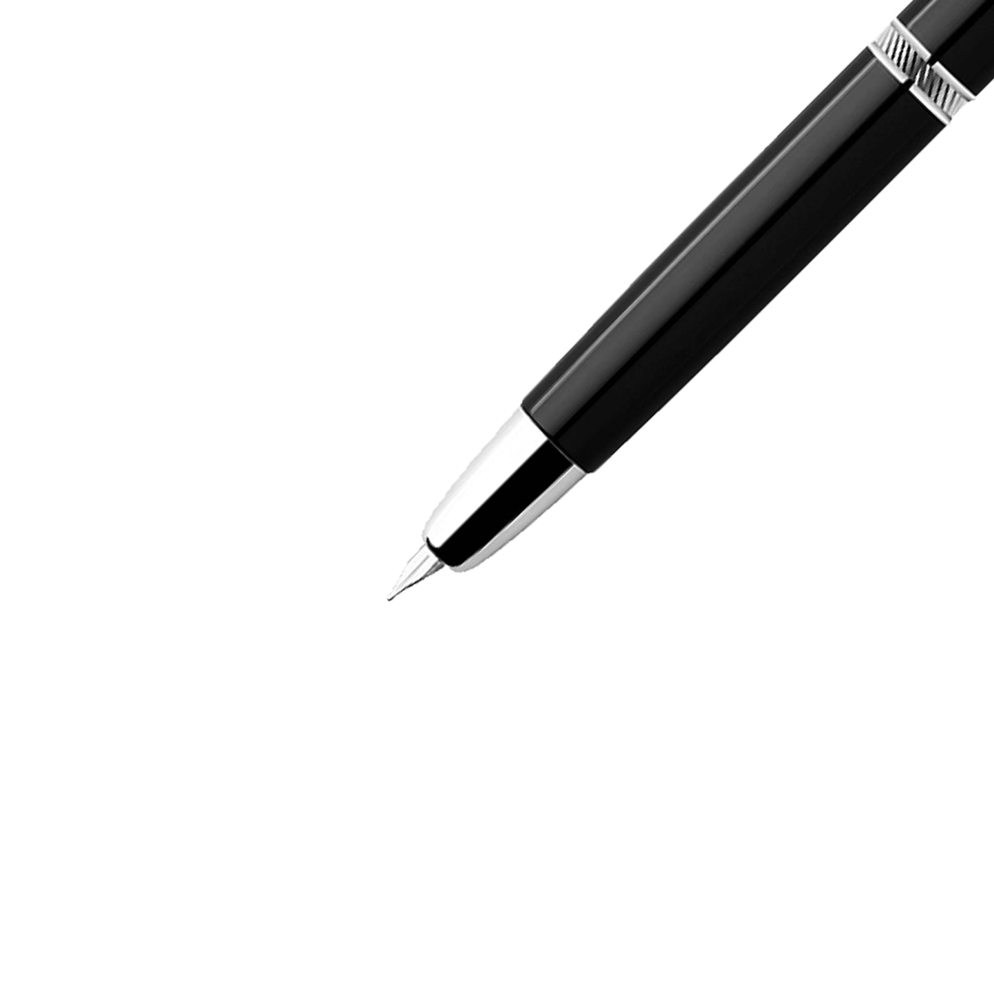 MAJOHN A1 Press Fountain Pen Retractable Extra Fine Nib 0.4mm Metal Matte Black Ink Pen with Converter for Writing