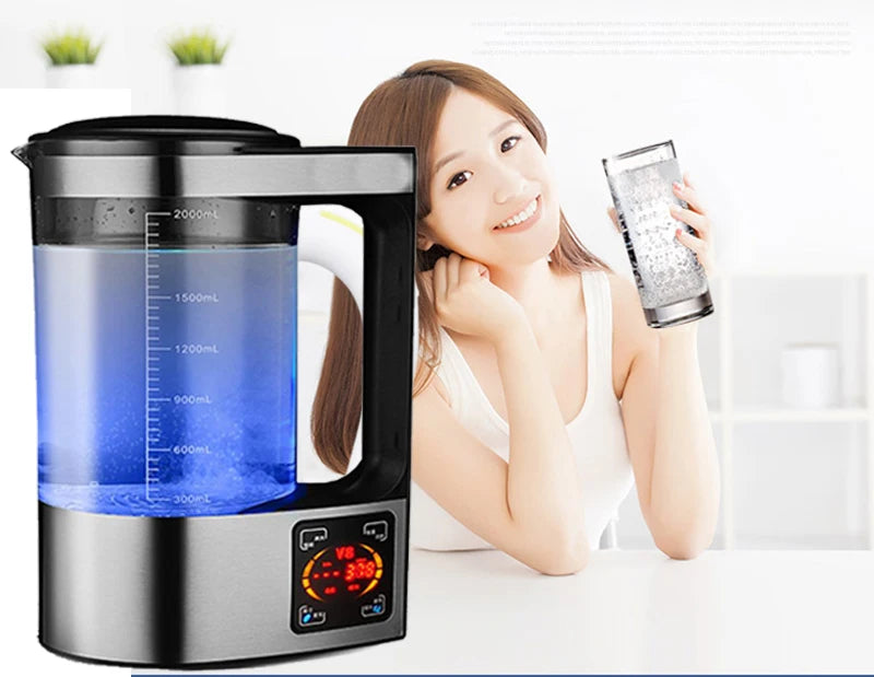 Hydrogen rich Electric Kettle Healthy Hydrogen-rich Generator Electrolysis Water Heating Machine 2L for English manual