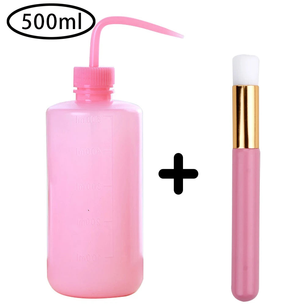 Eyelash Removal Cleaning Kit Eye Lash Clean Brush Washing Bottle Eyebrow Applicator Reusable Microfiber Face Make-up Disc Tools