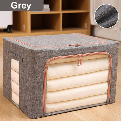 Large Capacity Foldable Storage Organizer Box for Clothes, Blankets, Quilts, and Sweaters - Closet and Clothes Cabinet Organizer